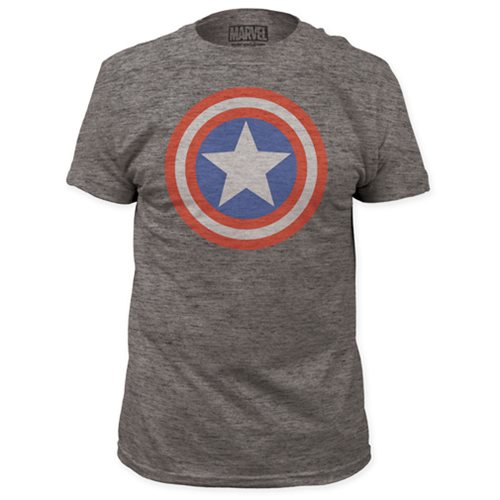 Captain America Shield Gray T-Shirt